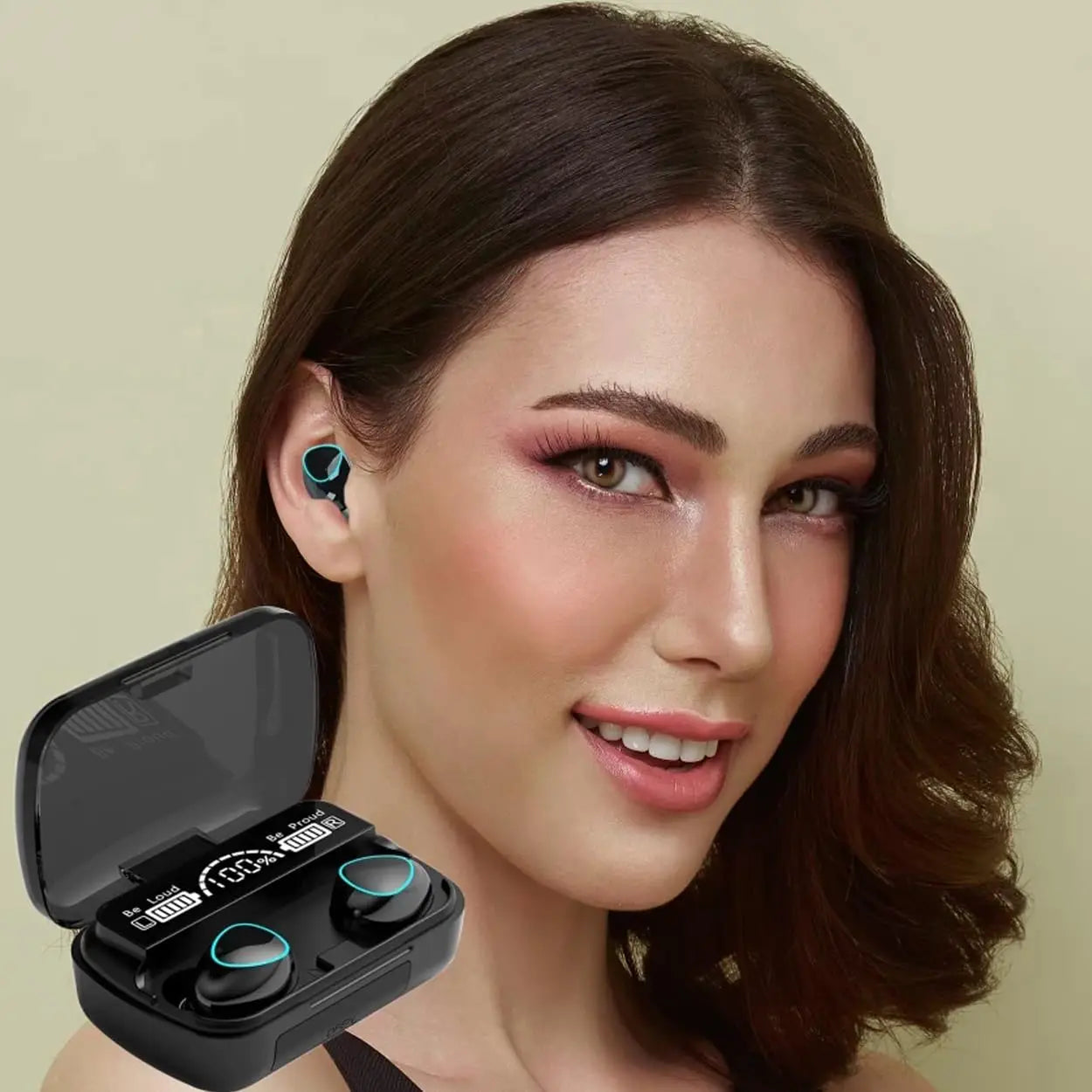 1 Set (Charging Case + 2 Headphones) |G20 True Wireless Earbuds 5.3 Headphones, In-Ear Earbuds with HD Mic, 60H Playtime Earbuds