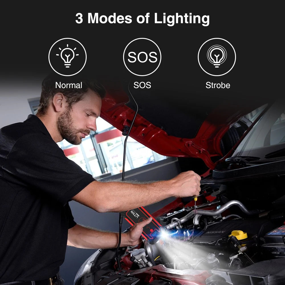 Car Jump Starter  2500A Power Bank Car Battery with 10W Wireless Charger LCD Screen Safety Hammer Jump starter