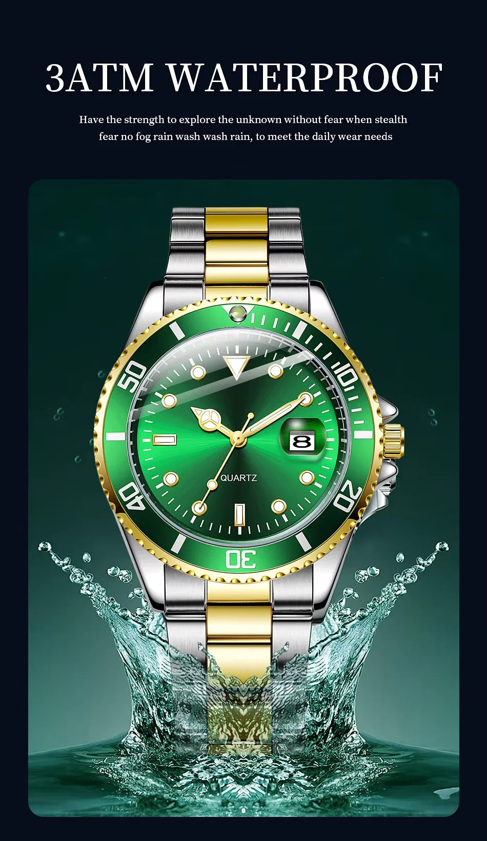 High End Luxury Men's Watches, Waterproof Men's Quartz Watches, Men's Stainless Steel Business Watches