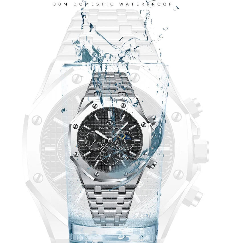 Best-selling Waterproof High-end Fashion Steel Band Custom logo Quartz Watch for Man