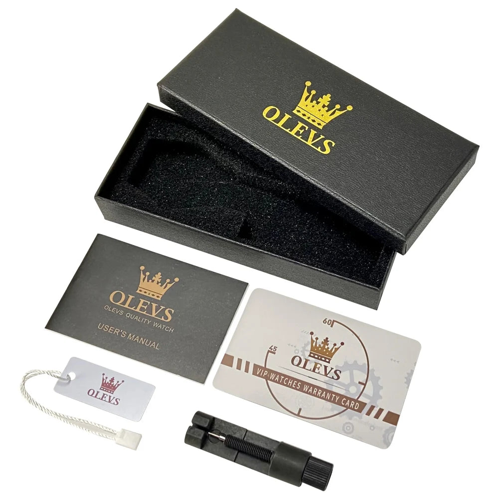 OLEVS 5560 Hot Selling Styles Oem Custom logo Odm Stainless Steel Waterproof Luminous Calendar Quartz Watch for Man
