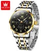 Original OLEVS Top Brand 5529 Men's Watch Quartz Stainless Steel Green Watches for Men Luxury Business Luminous Smartwatch Reloj