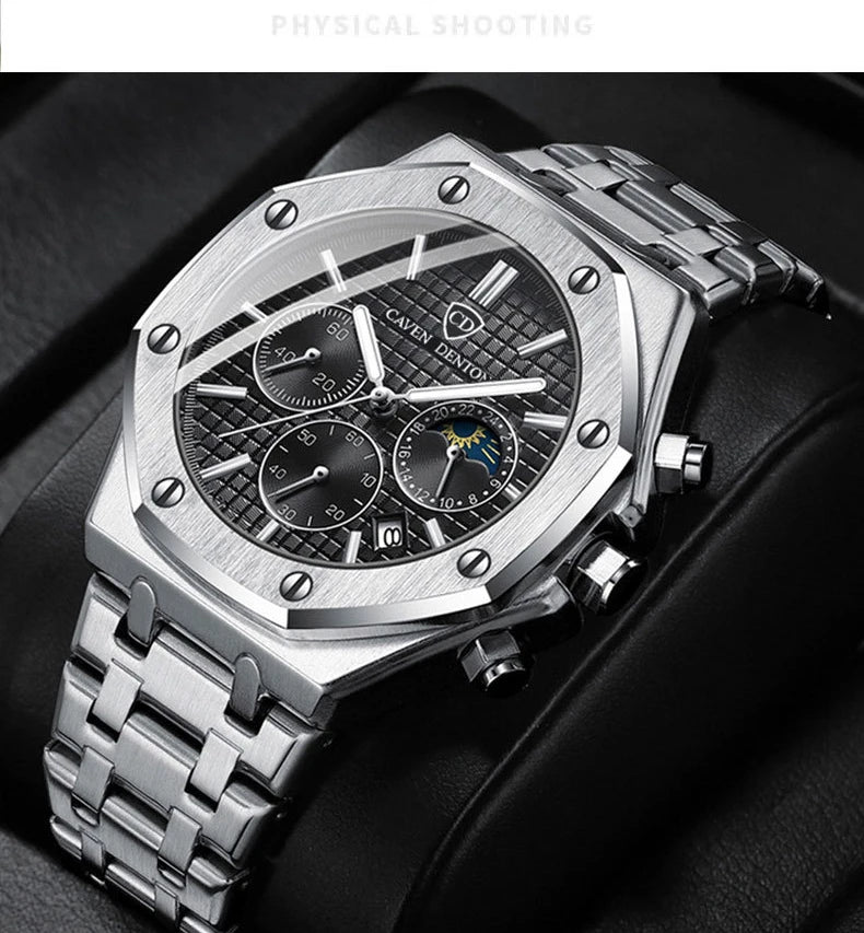 Best-selling Waterproof High-end Fashion Steel Band Custom logo Quartz Watch for Man