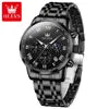 Original OLEVS Top Brand 5529 Men's Watch Quartz Stainless Steel Green Watches for Men Luxury Business Luminous Smartwatch Reloj