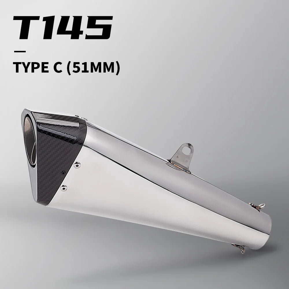 Suitable for 51MM 60MM Universal Motorcycle Exhaust Muffler Z900 Z400 Ninja400 Zx10r R3 T145