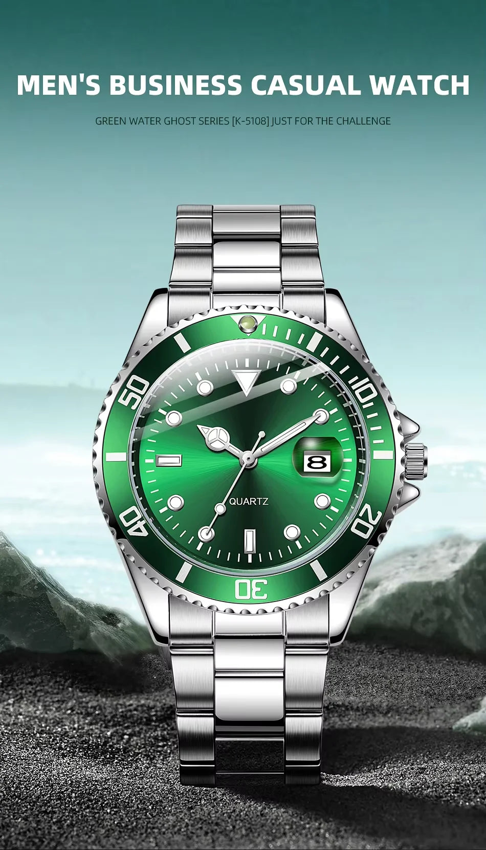 High End Luxury Men's Watches, Waterproof Men's Quartz Watches, Men's Stainless Steel Business Watches