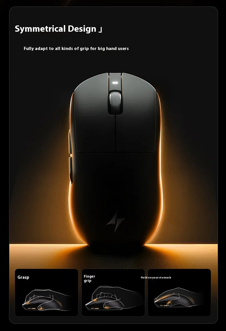 Atk A9 Plus Wireless Gaming Mouse A9/A9 Se/A9 Plus/A9 Pro Tri Mode 8k 53g Lightweight E-Sports Gaming Mouse Pc  Accessory Instoc