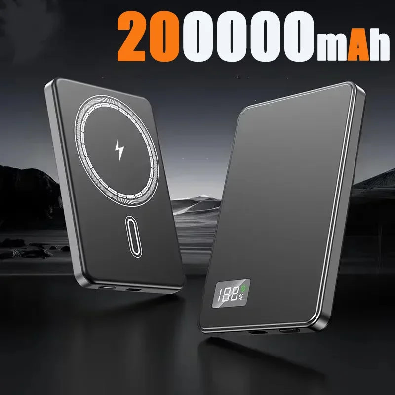 Lenovo 500000mAh Wireless Magnetic PowerBank for Magsafe Fast Charging PD22.5W Portable External Battery Supply for iPhone 15-17