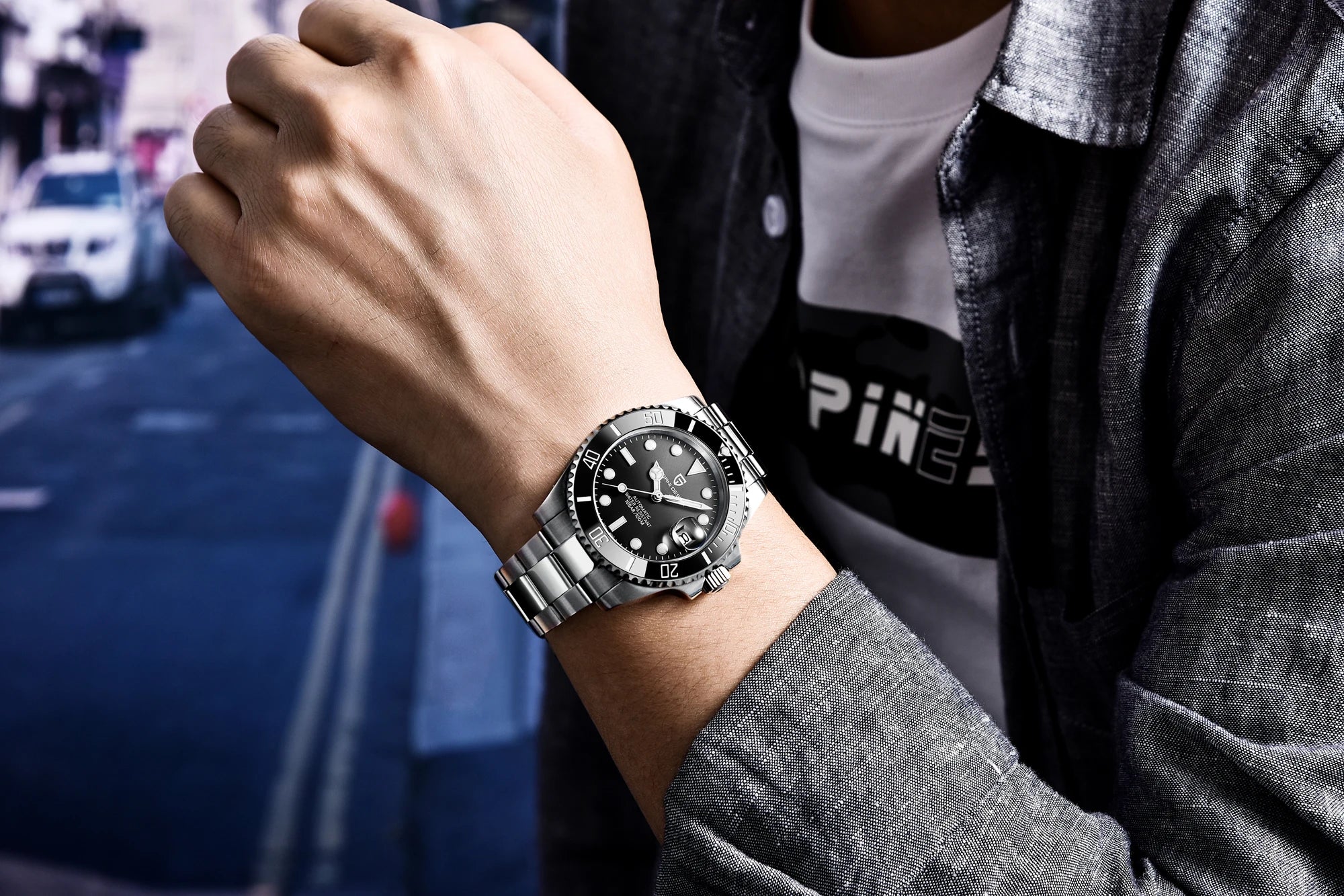 PAGANI DESIGN 2026 NEW Water Ghost Watch 40MM Luxury Automatic Mechanical Watches NH35 Auto Date Dive BGW-9 Watch For Men