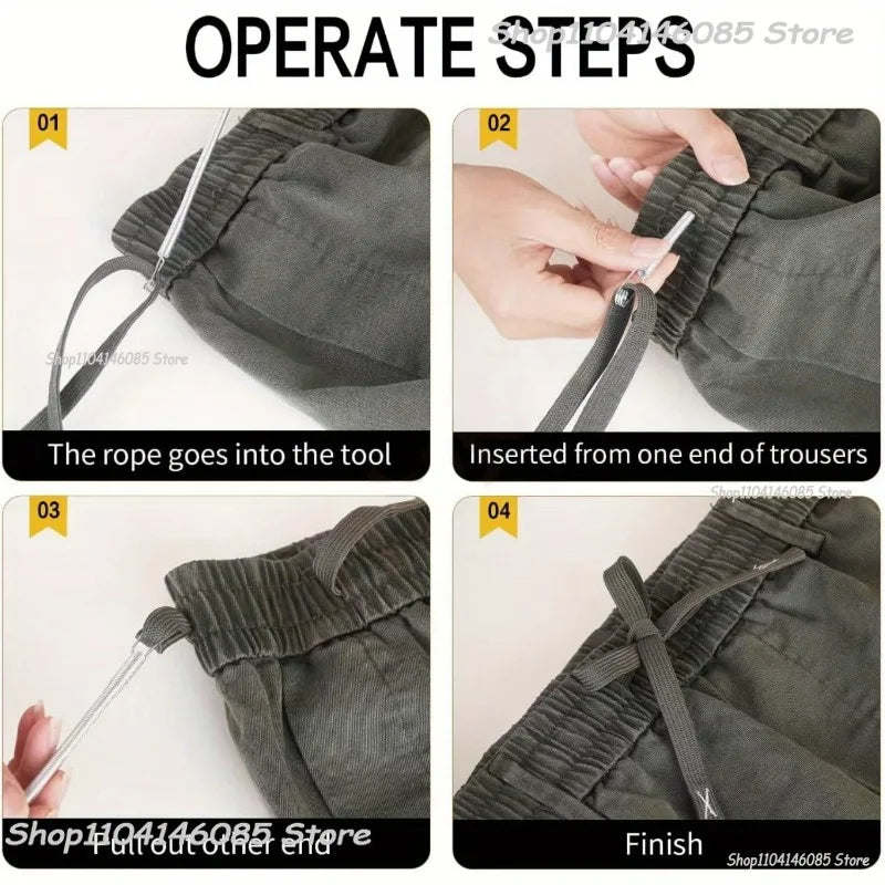 Rope Threading Tool Bendable Spring Drawstring Threader Clip Drawstring Thread Multi Functional DIY Sewing Accessories