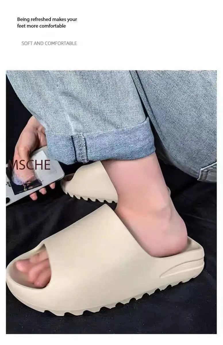 Summer Women Slippers Men Sandals Casual Beach Shoes Soft Bottom Slides Thick Platform EVA Anti-Slip Home Slippers