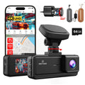 REDTIGER A8 4K+1080P ADAS Dash Cam 3.18" IPS Touch Screen Front And Rear Car Camera Built-in WiFi And GPS Car DVR Night Vision