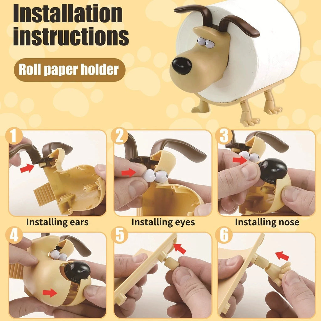 Fun Dog Raccoon Sheep Toilet Paper Holder Home Decor Bathroom Accessory Storage For Toilets Bathrooms Kitchens Living Rooms
