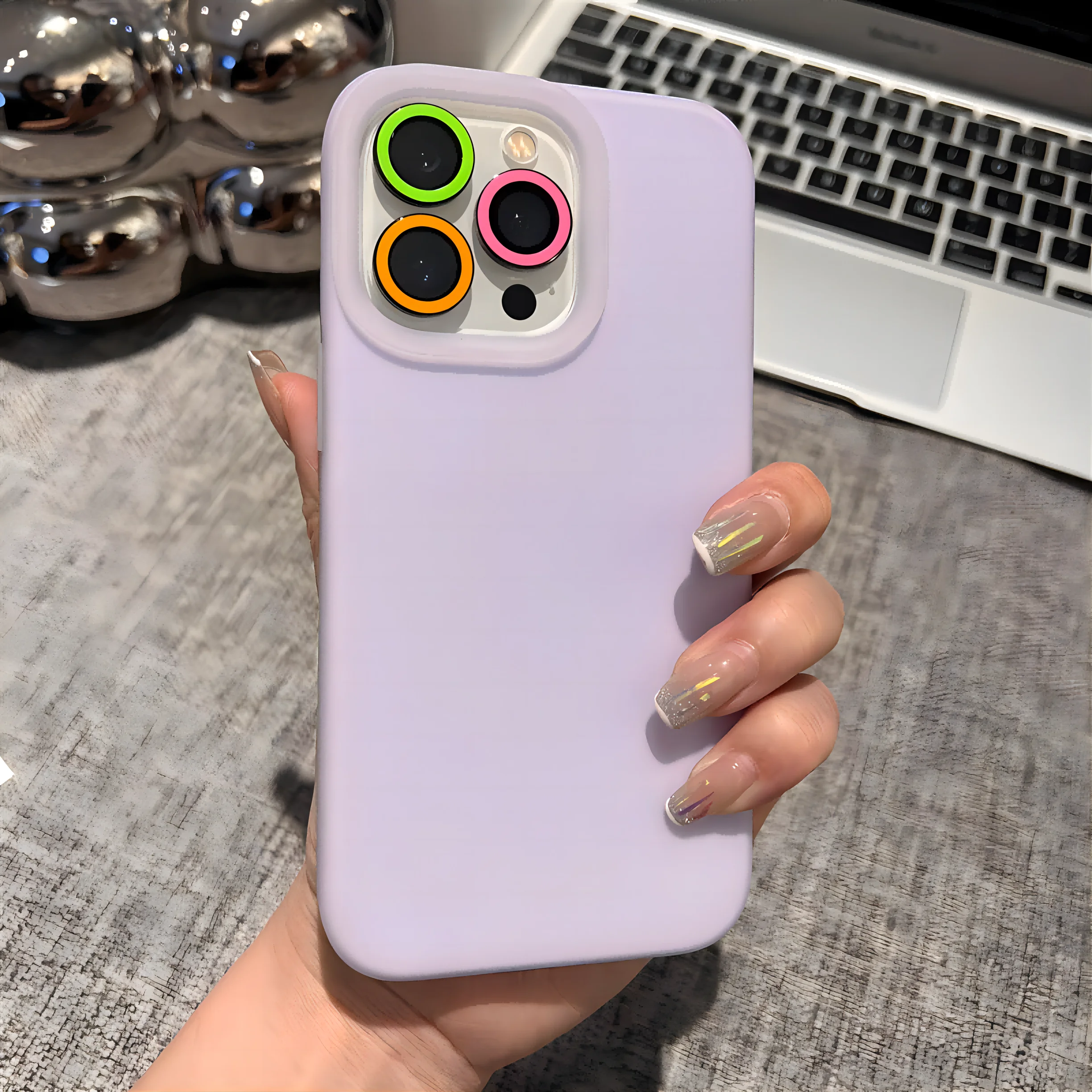2-3Pcs Luminous Ceramic Camera Protector Film For IPhone 16 12 13 14 15 Pro Max 15 Plus 13 12 Mini Lens Ring Glass Glowing Cap