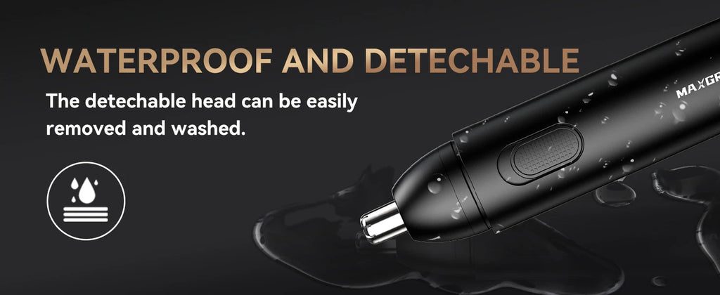 MAXGROOM Nose Hair Trimmer for Men Rechargeable 360 Rotating Dual-Blade Electric Shaver Eyebrows Nose Hair Trimmer Painless Safe
