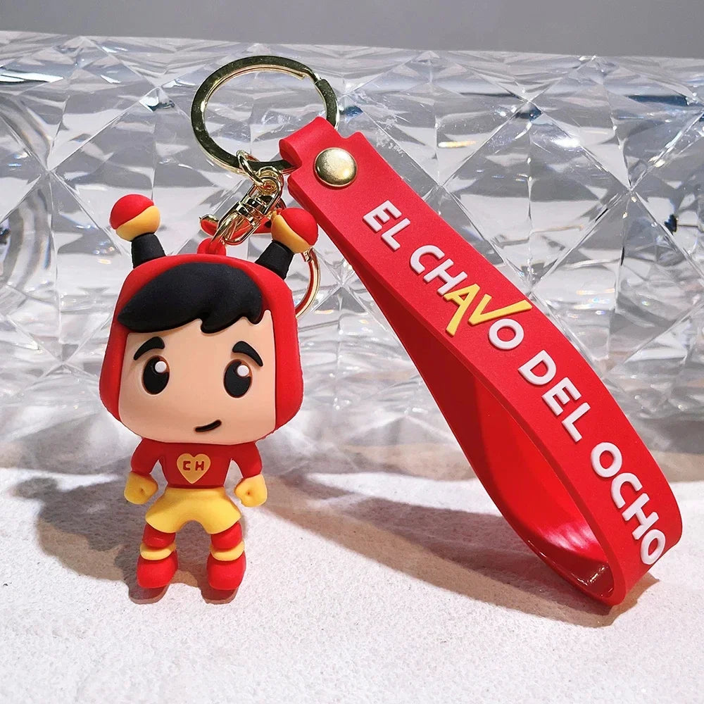 Lively and Humorous Anime El Chavo Del Ocho Keychain - Funky Key Ring for Bags, Cars, and Gifts, Cute and Cool Pendant