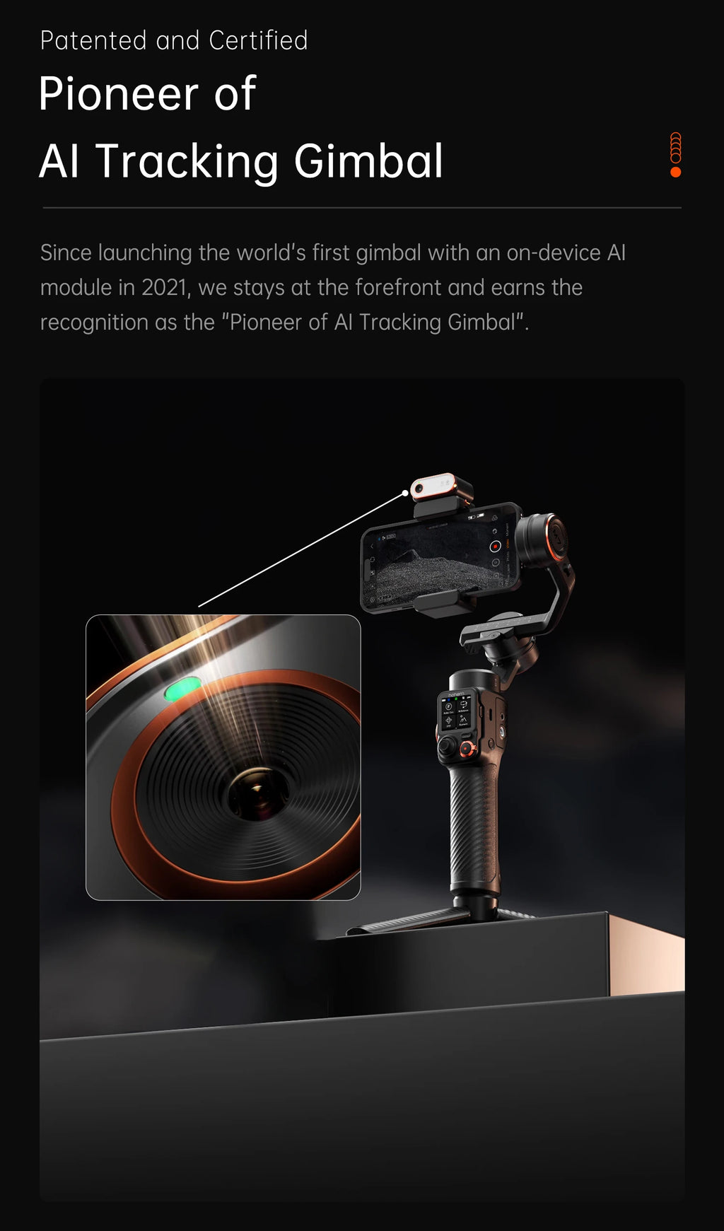 Hohem official-website isteady М7 Stabilizer Ai Face Tracking 3-Axis Phone Gimbal Built-in Selfie Stick iPhone16/Samsung Gimbal
