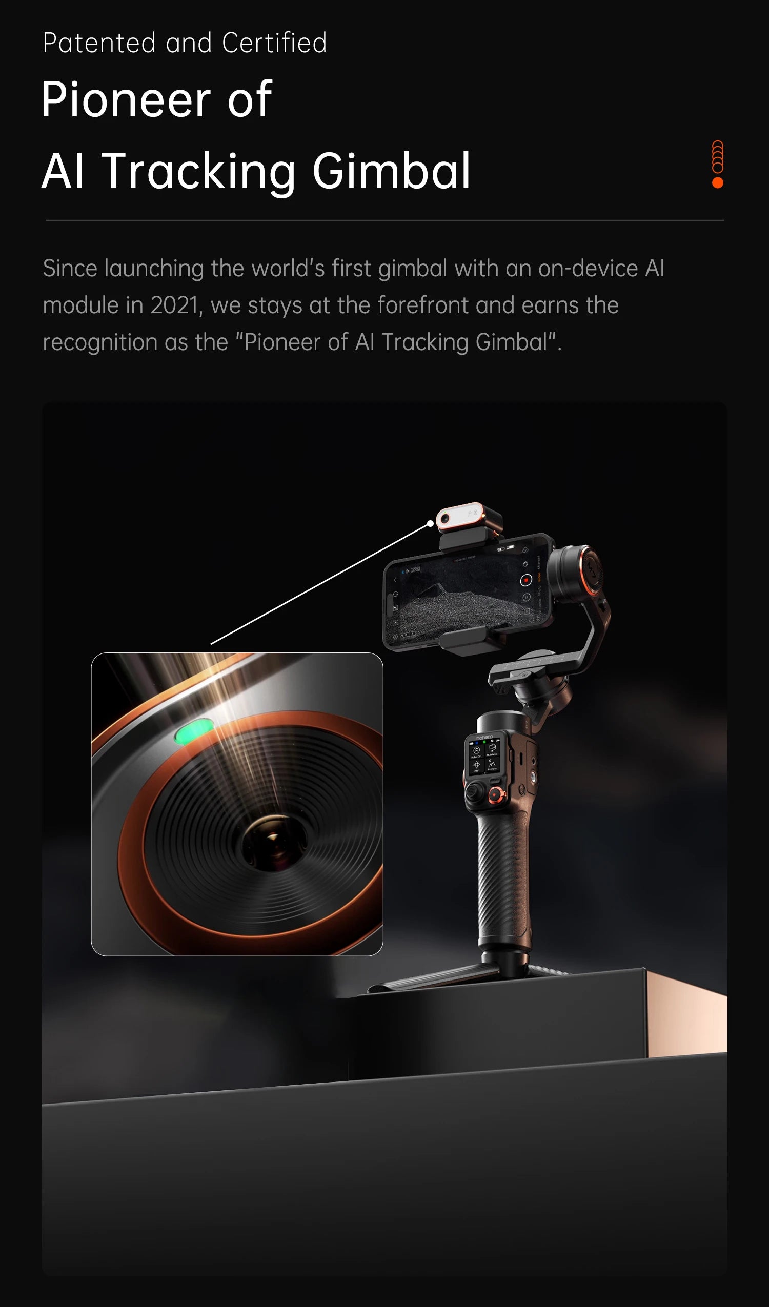 Hohem official-website isteady М7 Stabilizer Ai Face Tracking 3-Axis Phone Gimbal Built-in Selfie Stick iPhone16/Samsung Gimbal