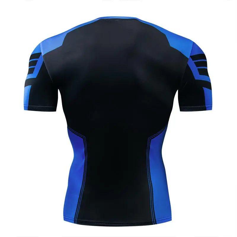 3D Nightwing Men T Shirt Running Quick-Dry Shirts Men Compression T-Shirts Sportswear Gym Rash Guard Boxing Training Sports Tops