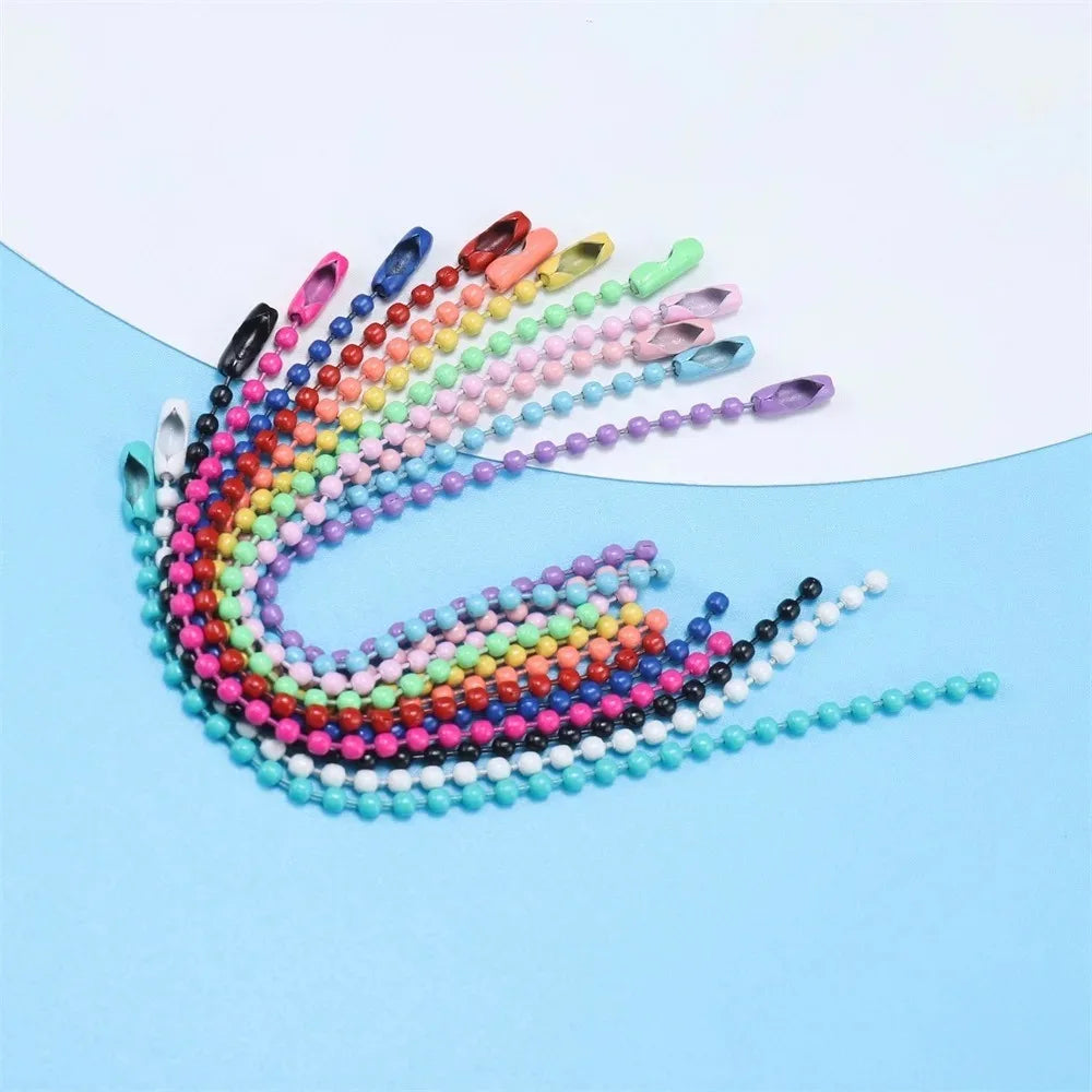 80pcs Ball Bead Chains Connector Set for DIY Bracelet Jewelry Making Fits Key Chains Dolls Labels Hand Tags Accessorise