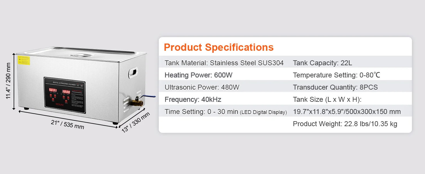 SucceBuy 2L 3L 6L 10L 22L 30L Ultrasonic Cleaner Stainless Steel Portable Cleaning Washing Machine Ultrasound Home Appliance