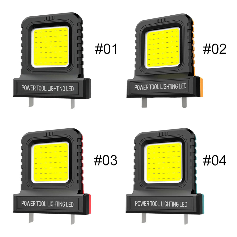 1-5Pcs Power Tool LED Work Light for Makita for Milwaukee for Dewalt for Bosch for Dayi Lomvum Zhipu 18V-21V Li-ion Battery