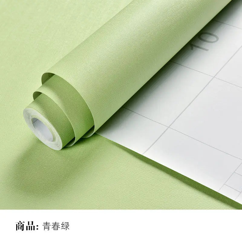 Solid Color Self-Adhesive Macaron Wallpapers Furnitures Cabinet Renovation Sticker Bedroom Vinyl Film DIY Living Room Home Decor
