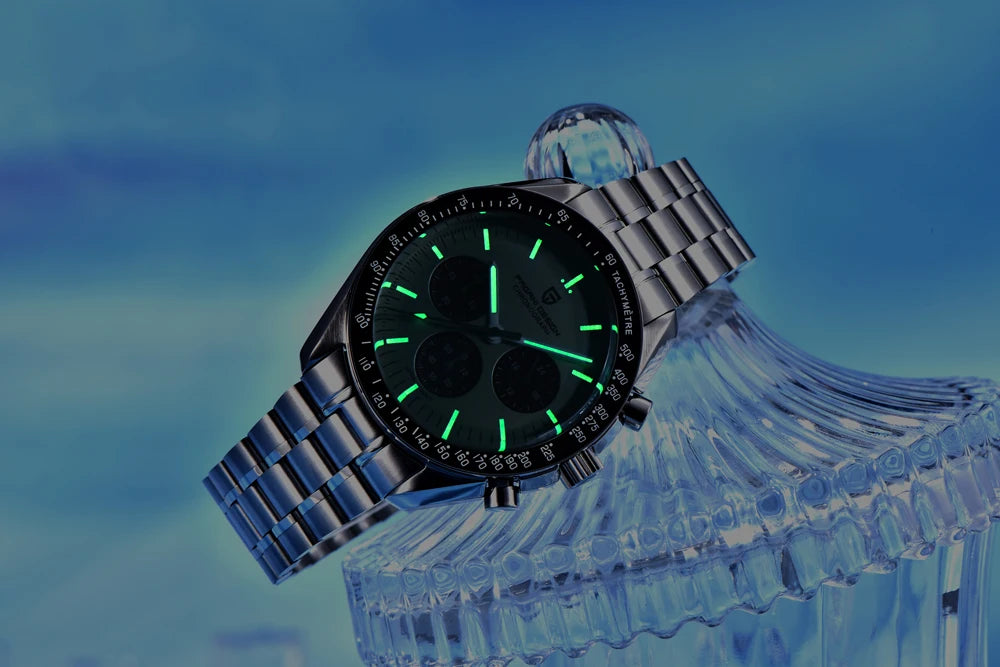 PAGANI DESIGN 2026 New Saturn Watch Luxury Quartz Watches For Men Stainless steel Luminous AR Sapphire crystal Chronograph Man