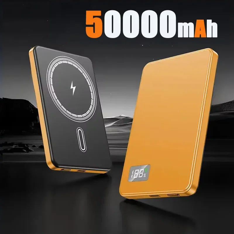 Lenovo 500000mAh Wireless Magnetic PowerBank for Magsafe Fast Charging PD22.5W Portable External Battery Supply for iPhone 15-17