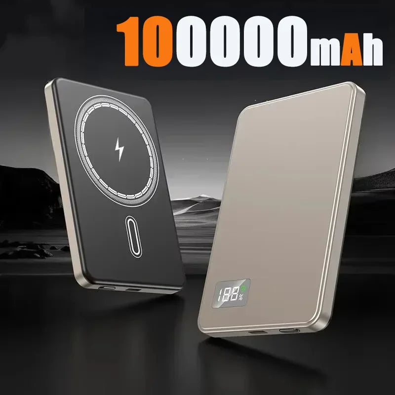 Lenovo 500000mAh Wireless Magnetic PowerBank for Magsafe Fast Charging PD22.5W Portable External Battery Supply for iPhone 15-17