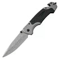 Stainless Steel Folding Utility Knife, Portable EDC Pocket Cutting Tool with Non-slip Handle for Camping, Hiking & Daily Tasks