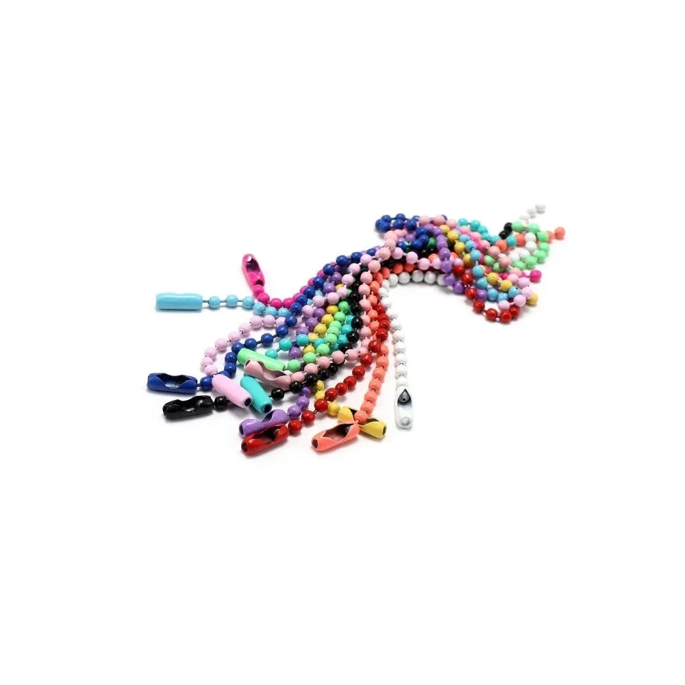 80pcs Ball Bead Chains Connector Set for DIY Bracelet Jewelry Making Fits Key Chains Dolls Labels Hand Tags Accessorise