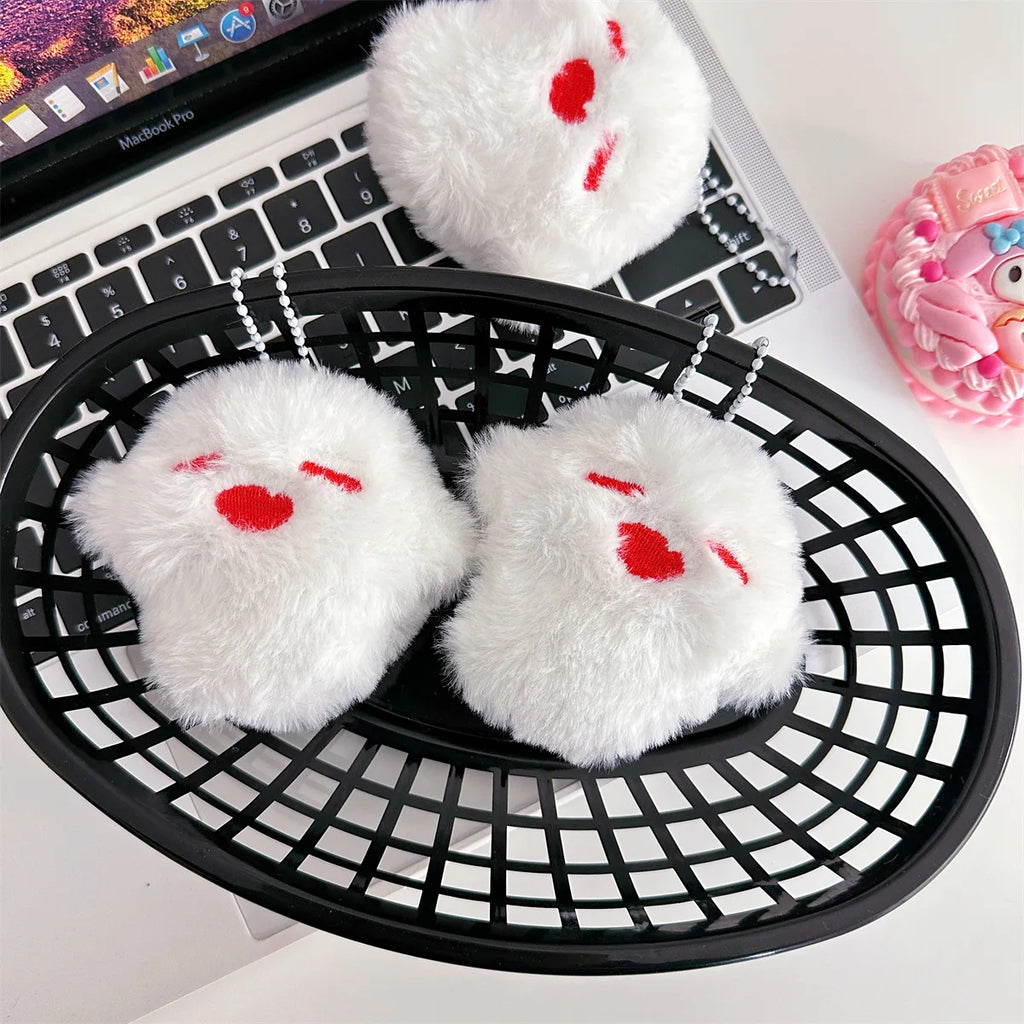 IFYOUOO Hutao Cosplay Keychain Unisex Ghost Pendant Plush Doll Key Rings Accessories Key Chains Hanging Bag Charms