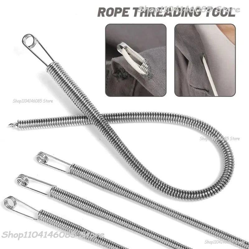 Rope Threading Tool Bendable Spring Drawstring Threader Clip Drawstring Thread Multi Functional DIY Sewing Accessories