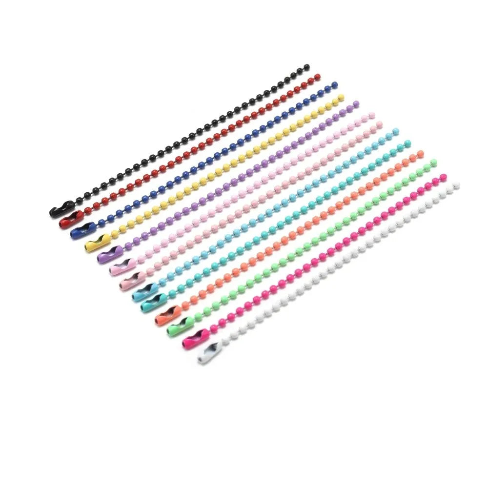 80pcs Ball Bead Chains Connector Set for DIY Bracelet Jewelry Making Fits Key Chains Dolls Labels Hand Tags Accessorise