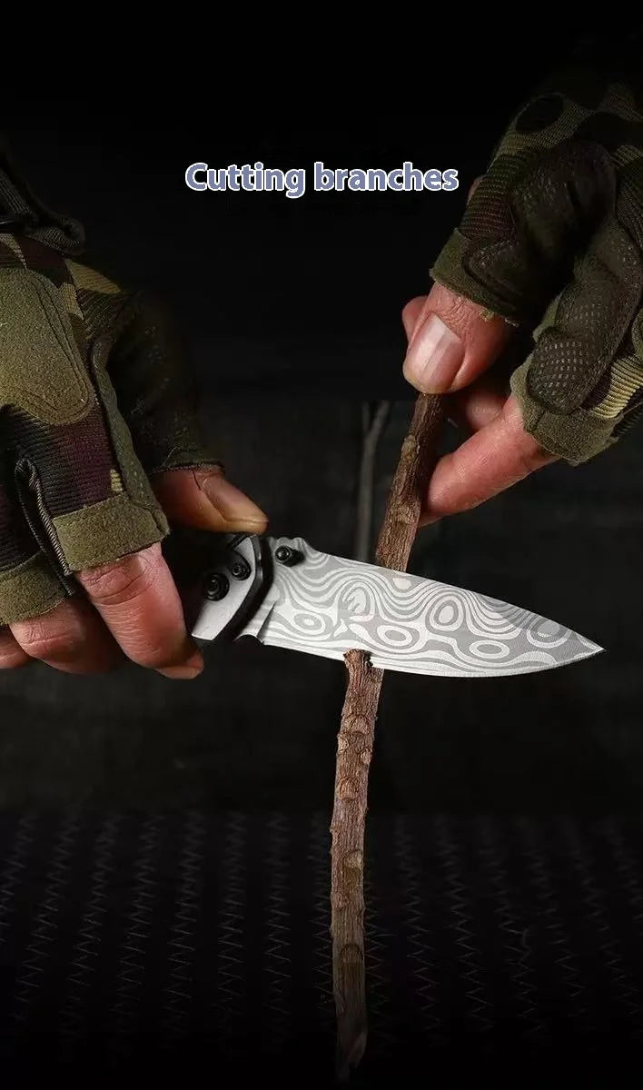Stainless Steel Folding Utility Knife, Portable EDC Pocket Cutting Tool with Non-slip Handle for Camping, Hiking & Daily Tasks