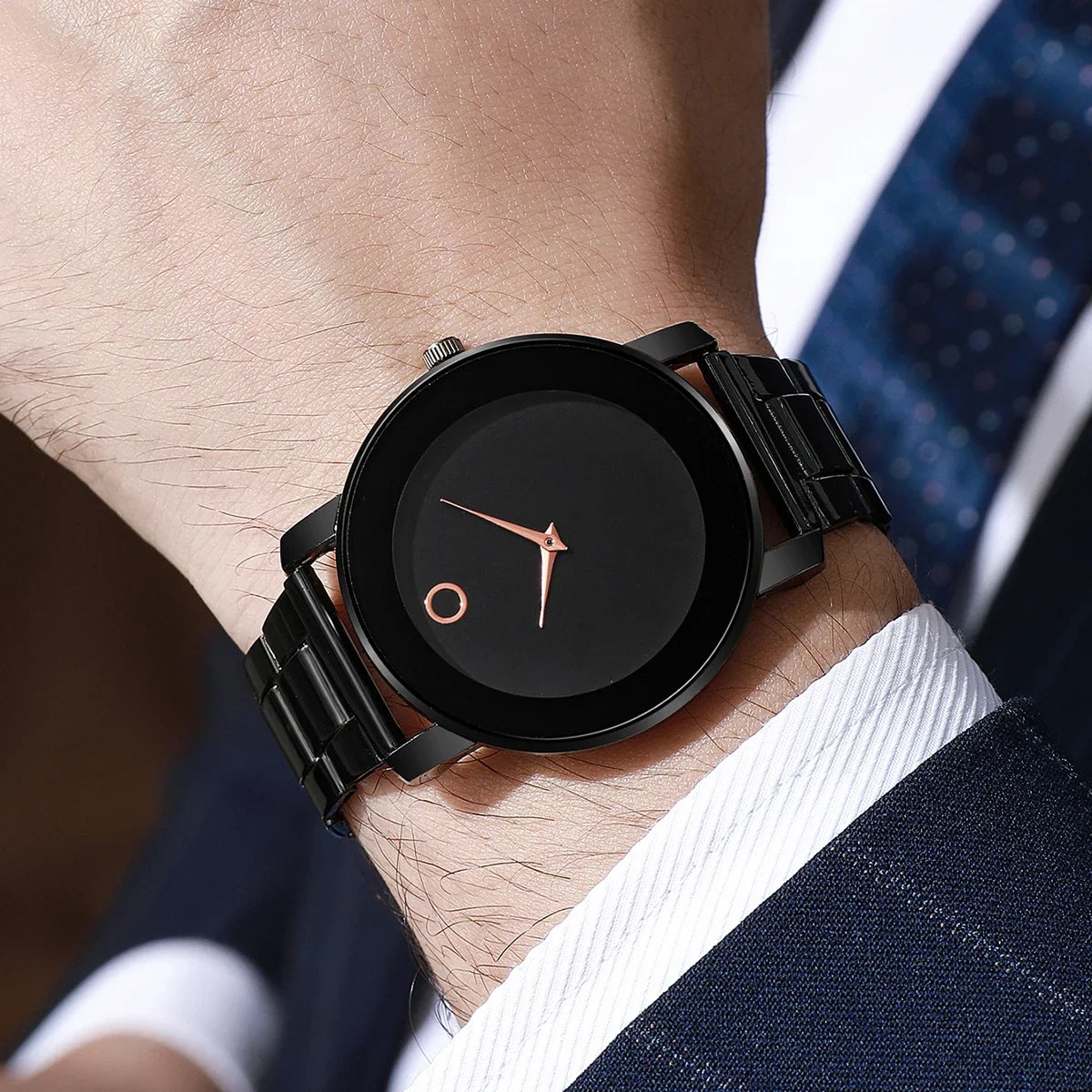 3 pçs moda masculina relógios de negócios conjunto simples dial relógio de quartzo para relógio masculino reloj hombre