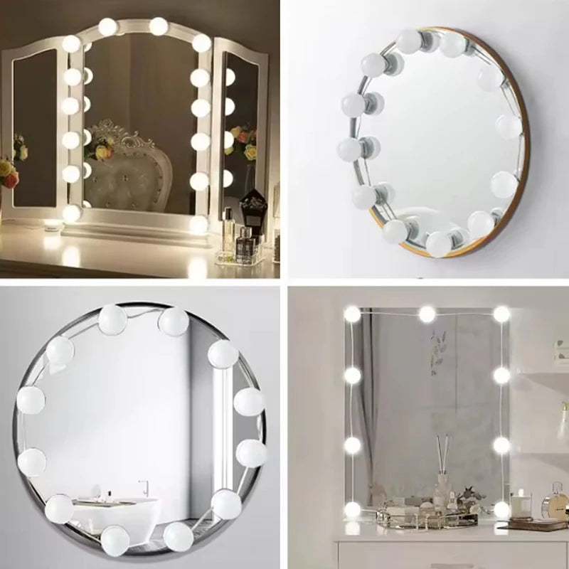 LED Bulb Makeup Lamp USB Power Supply 5V Bathroom,Room Decoration Mirror-mounted Lamp Makeup Mirror Lighting Fixture