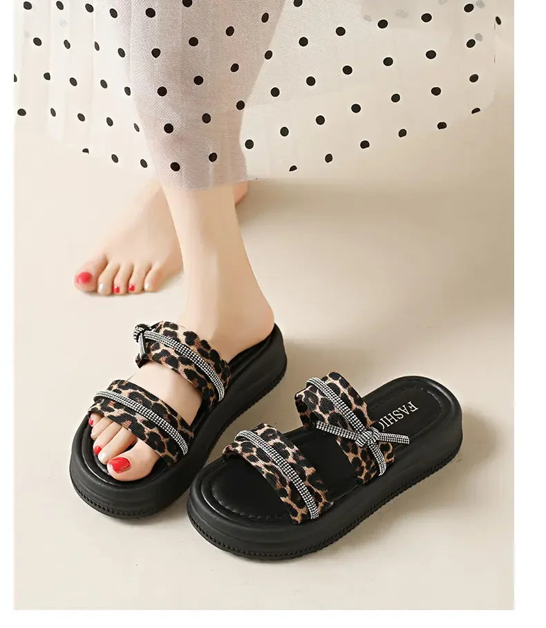 Ladies Summer Casual Flat Sandals Anti Slip Stable Sole Elegant Simple Design Daily Walking Student Footwear