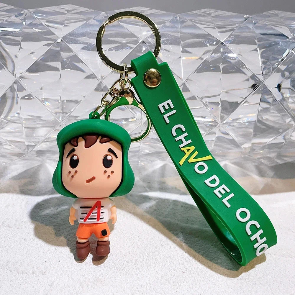 Lively and Humorous Anime El Chavo Del Ocho Keychain - Funky Key Ring for Bags, Cars, and Gifts, Cute and Cool Pendant
