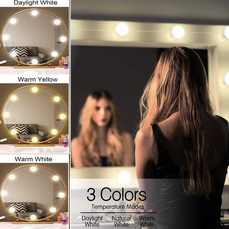 LED Bulb Makeup Lamp USB Power Supply 5V Bathroom,Room Decoration Mirror-mounted Lamp Makeup Mirror Lighting Fixture