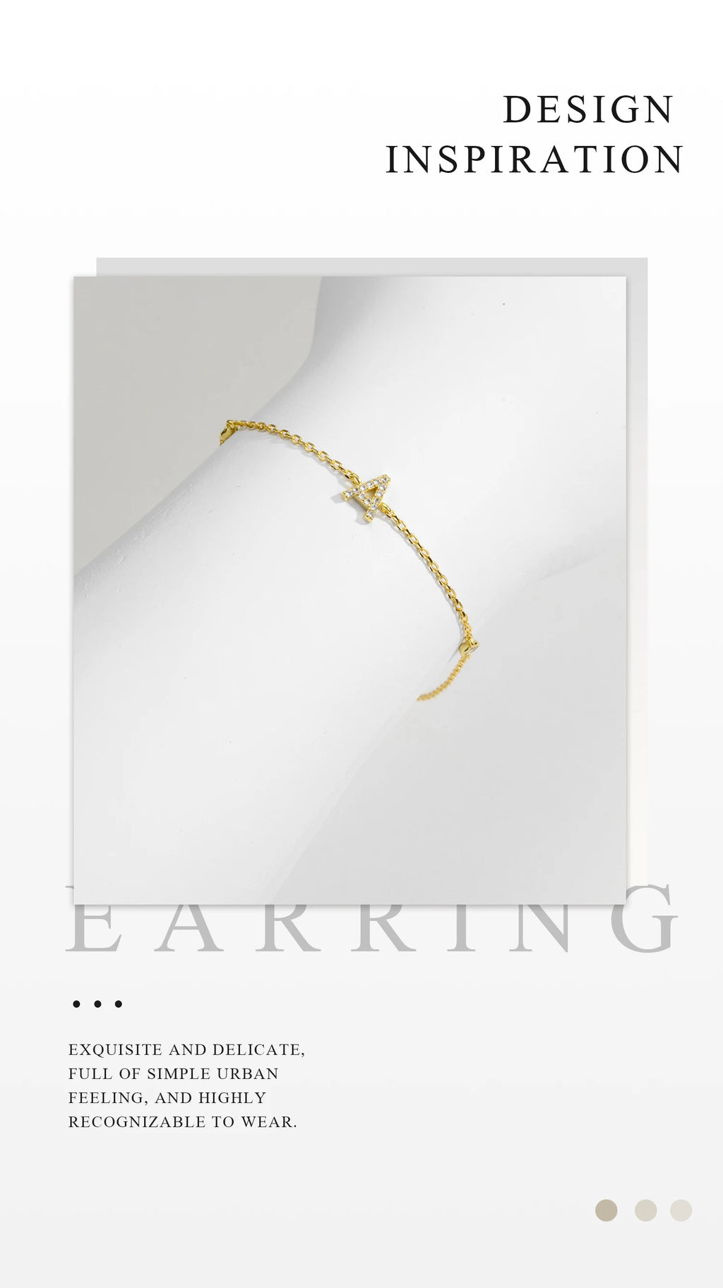925 Sterling Silver Initial 26 Letters Alphabet Monogram Gold Name Bracelet Crystal CZ Zircon 2021 Fashionable Jewelry