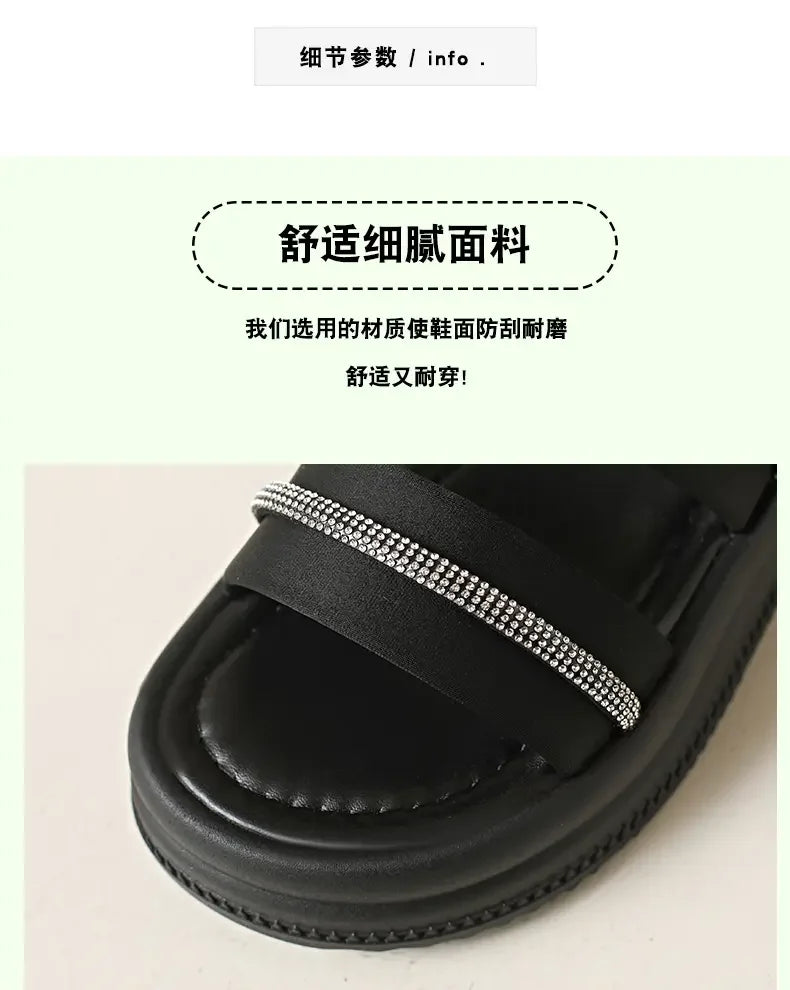 Ladies Summer Casual Flat Sandals Anti Slip Stable Sole Elegant Simple Design Daily Walking Student Footwear