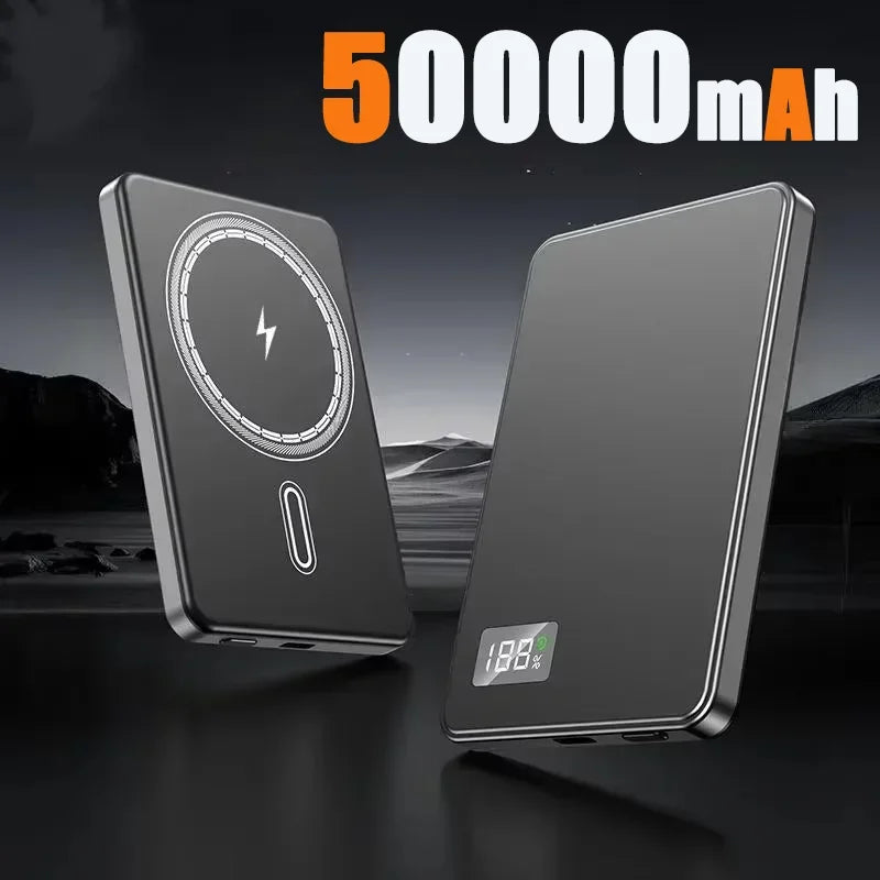 Lenovo 500000mAh Wireless Magnetic PowerBank for Magsafe Fast Charging PD22.5W Portable External Battery Supply for iPhone 15-17