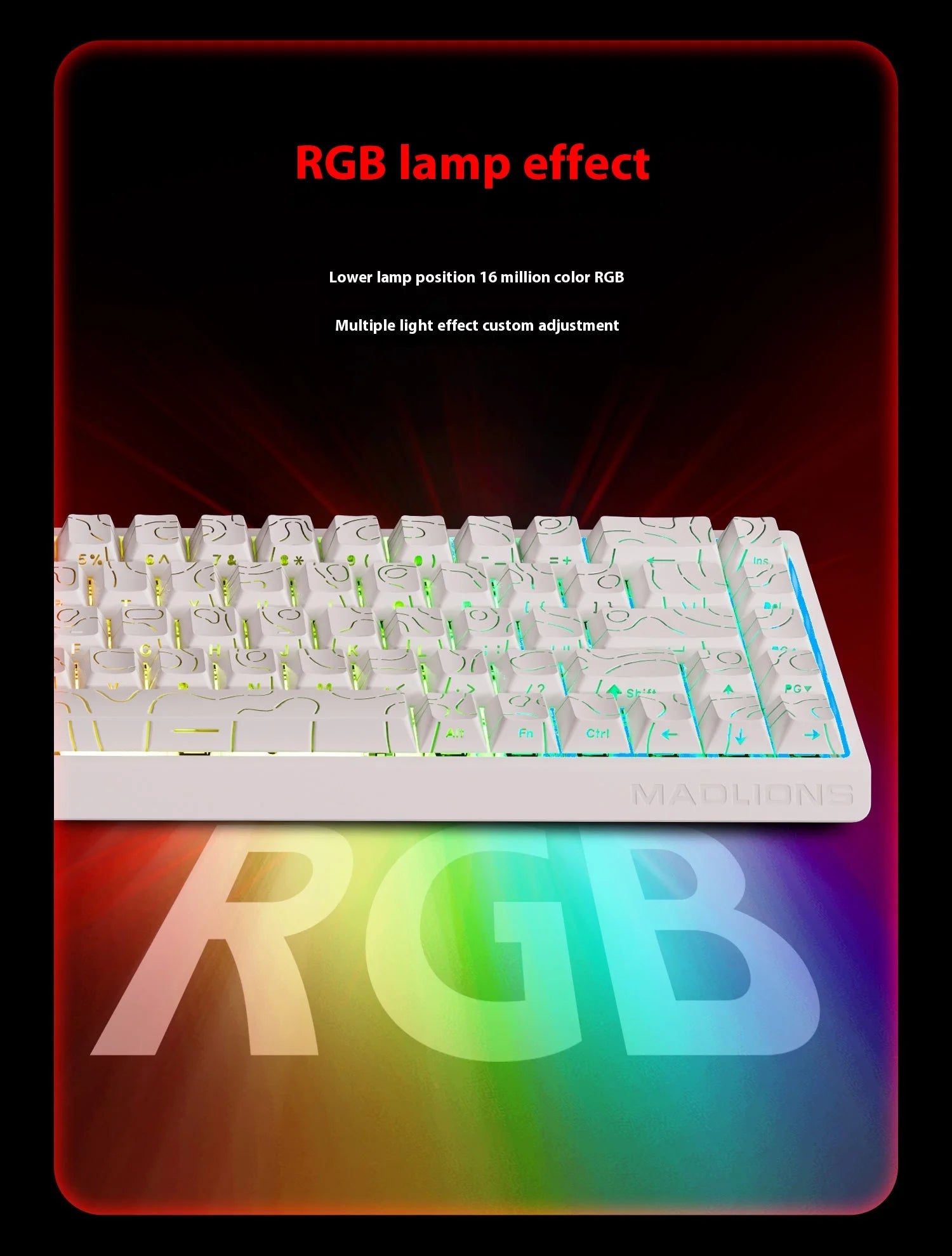 Hot Sale MADLIONS MAD60HE Magnetic Switch Keyboard Mechanical Keyboard 8000Hz 0.01mmRT Wired Custom Valorant Gaming Keyboard