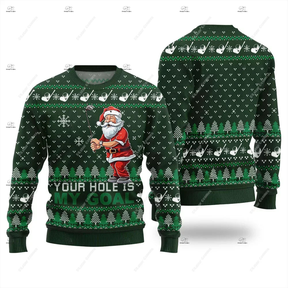 Christmas Santa Claus Pet Cat Knitted Ugly Sweater Graffiti Retro Vintage 3DPrint Pullover Harajuku Casual Funny Long Sleeves 43