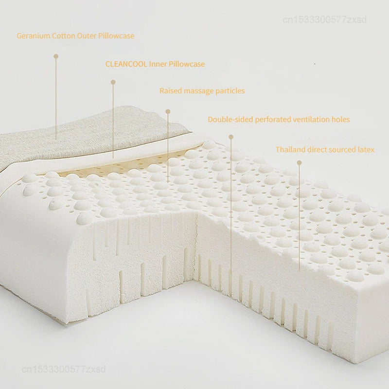 Mijia 8H Natural Latex Massage Pillow Z3 Sleep Cervical Massage Pillow for Sleeping Relax Fatigue High Rebound Comfortable