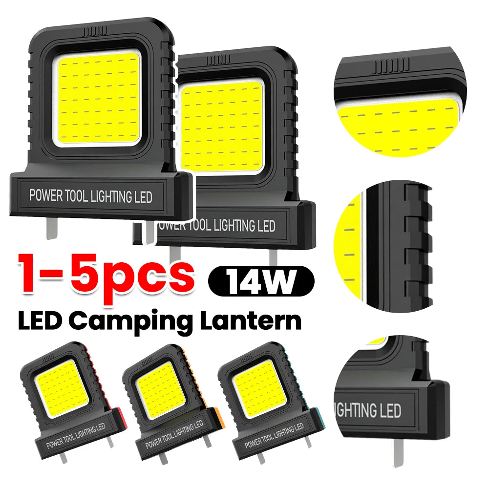 1-5Pcs Power Tool LED Work Light for Makita for Milwaukee for Dewalt for Bosch for Dayi Lomvum Zhipu 18V-21V Li-ion Battery