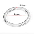 20pcs Stainless Steel Key Rings 20/25/28/30/35mm Round Flat Line Split Rings Keyring for Jewelry Making Keychain DIY Findings