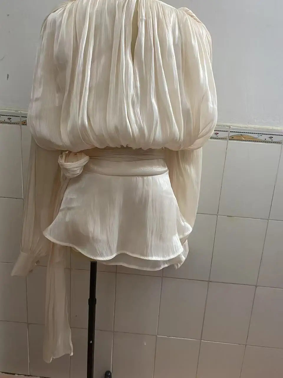 Dresses Skirts Shorts Two-piece Sets Spring/Autumn Women's Puff Sleeves Ruffles Pleats New Comfortable Casual Niche Fashionable